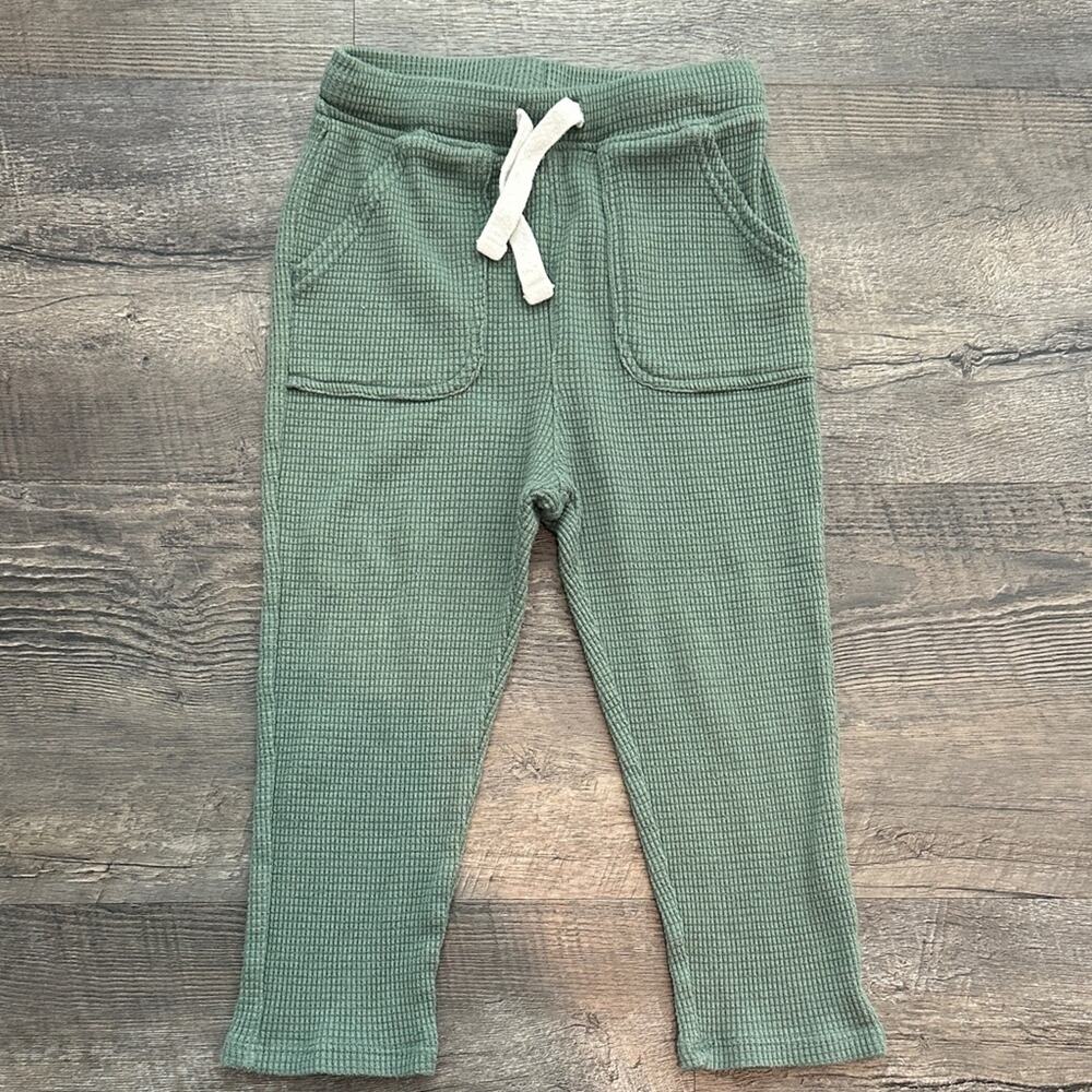 Little Co. by Lauren Conrad 3T Sage Green Waffle Knit Jogger Bottoms‎